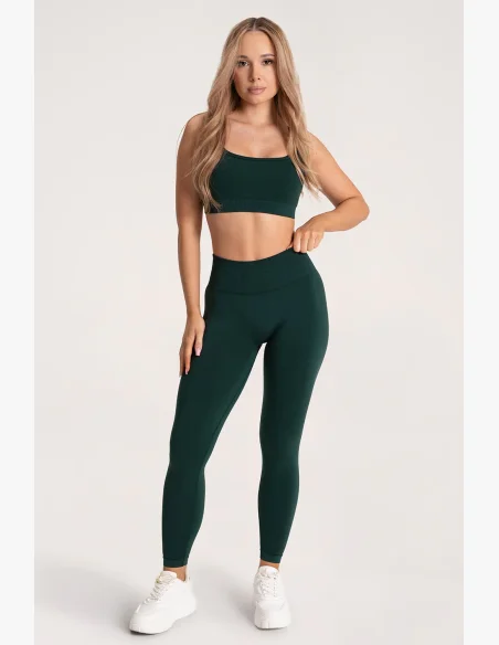 Gym Glamour Leggings Second Skin push up Verde Scuro