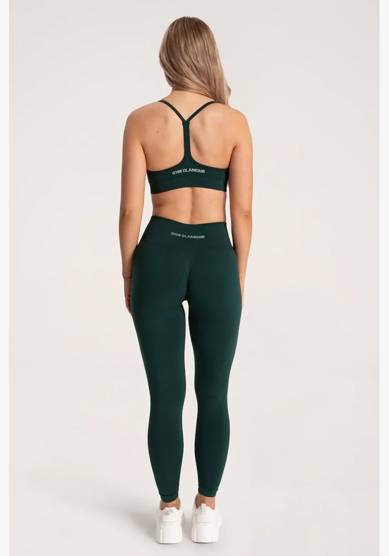 Gym Glamour Leggings Second Skin push up Verde Scuro