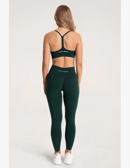 Gym Glamour Leggings Second Skin push up Verde Scuro