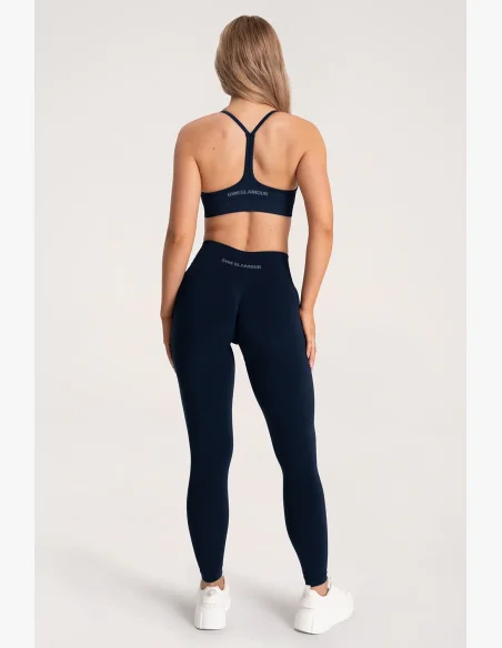 Gym Glamour Leggings Second Skin push up Blu Scuro