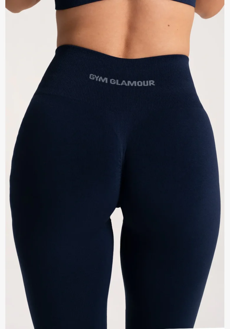 Gym Glamour Leggings Second Skin push up Blu Scuro
