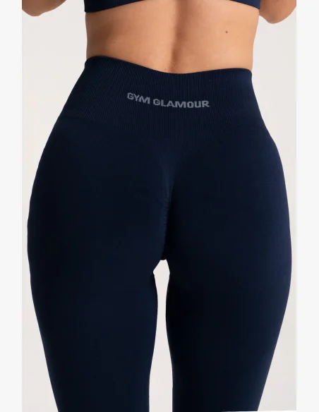 Gym Glamour Leggings Second Skin push up Blu Scuro