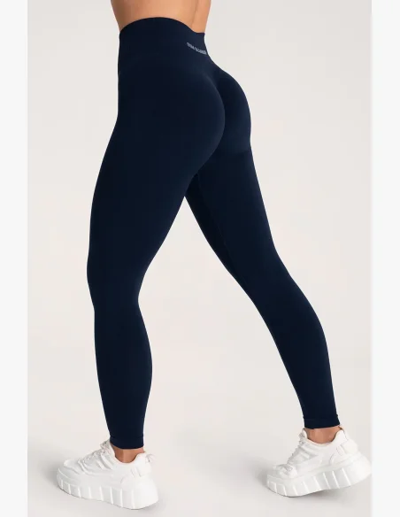 Gym Glamour Leggings Second Skin push up Blu Scuro