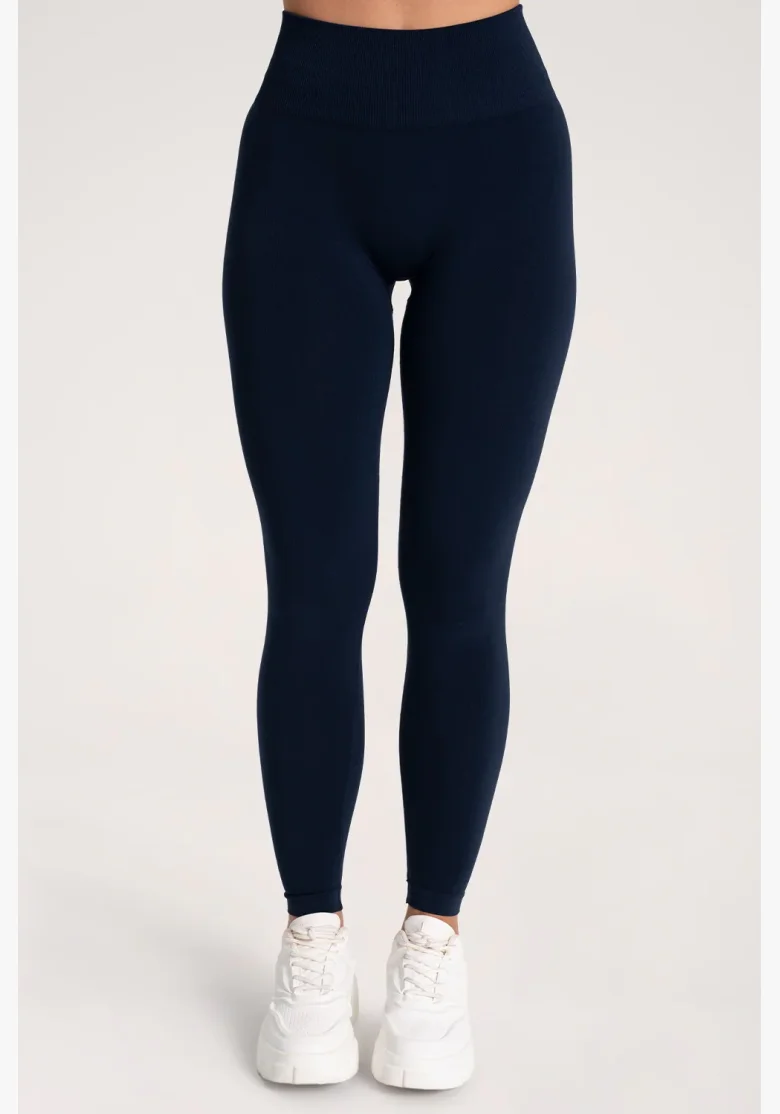 Gym Glamour Leggings Second Skin push up Blu Scuro