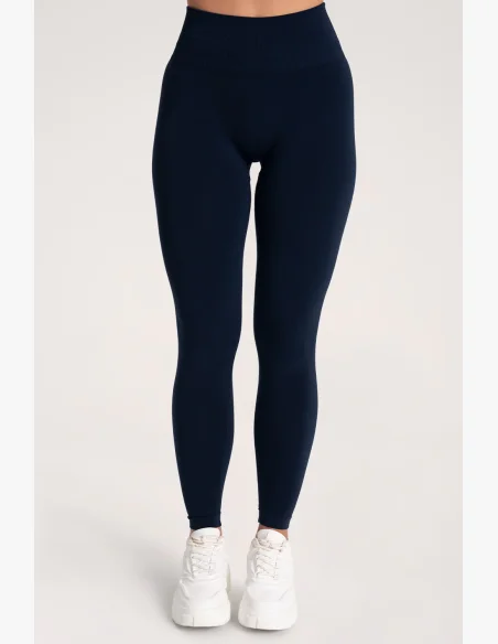 Gym Glamour Leggings Second Skin push up Blu Scuro