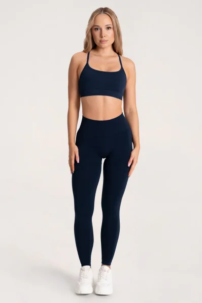 Gym Glamour Leggings Second Skin push up Blu Scuro 2