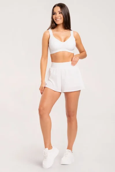 Gym Glamur Shorts Court bianco