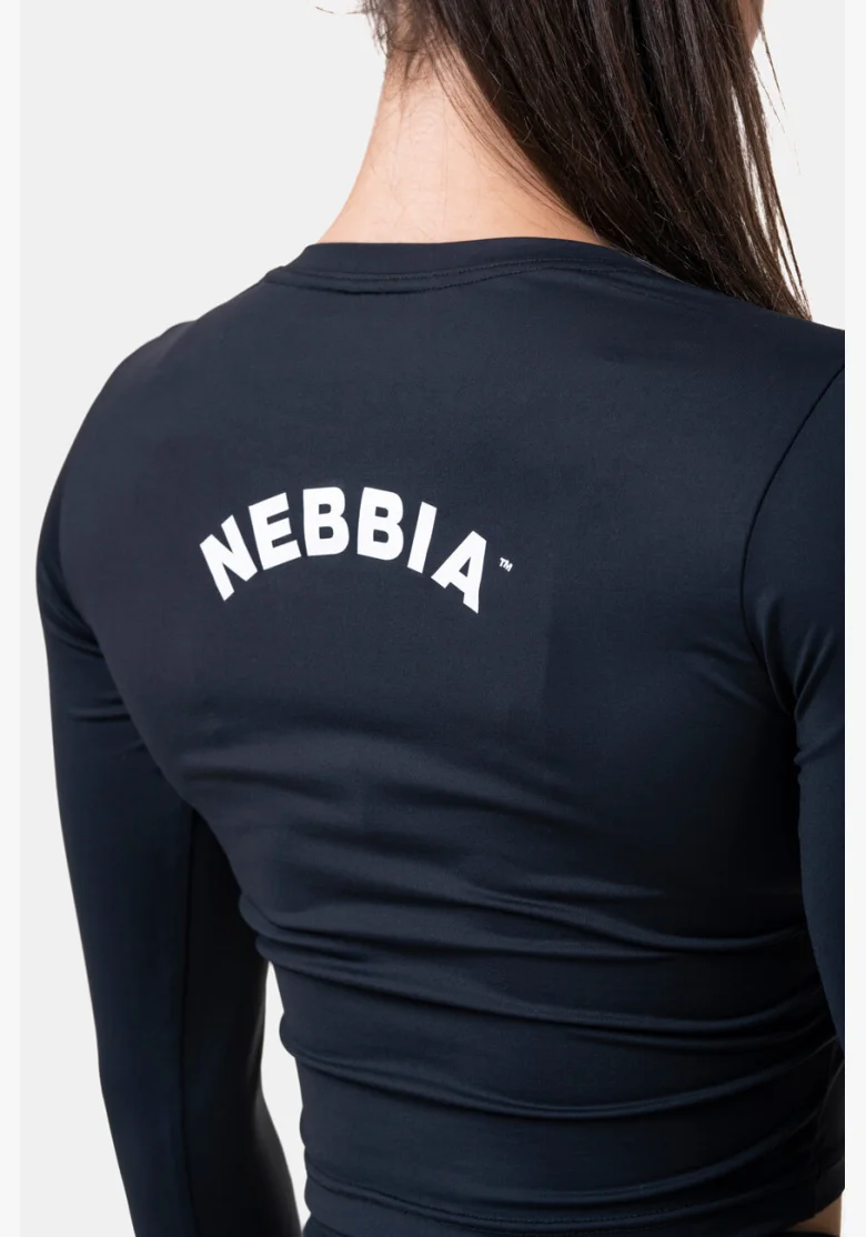 NEBBIA • Sporty HERO crop top a maniche lunghe • NEBBIAshop.cz