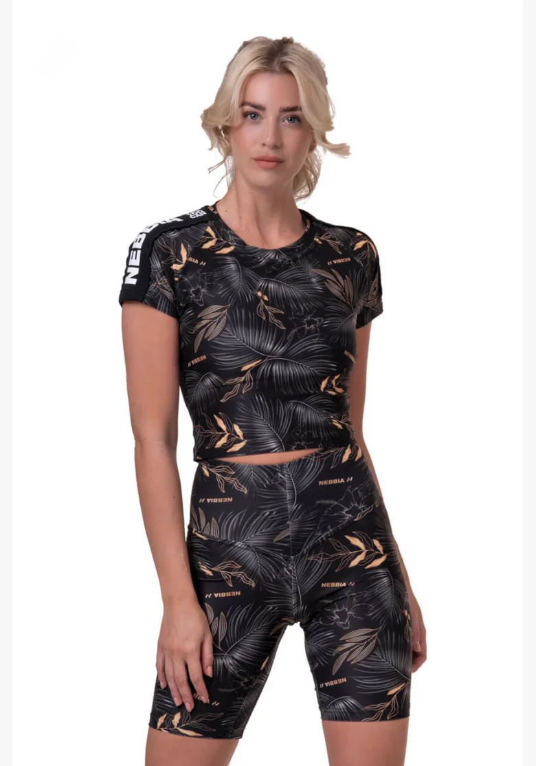 NEBBIA • Crop Top Active Nero • NEBBIAshop.it