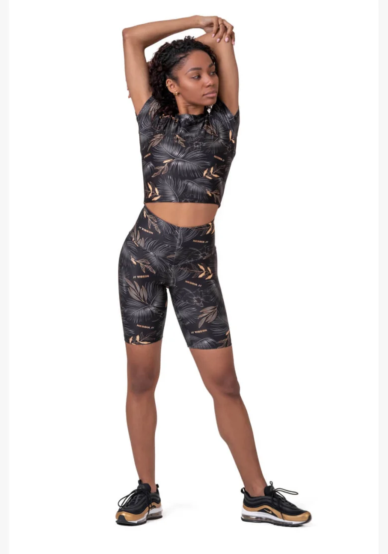 NEBBIA • Crop Top Active Nero • NEBBIAshop.it