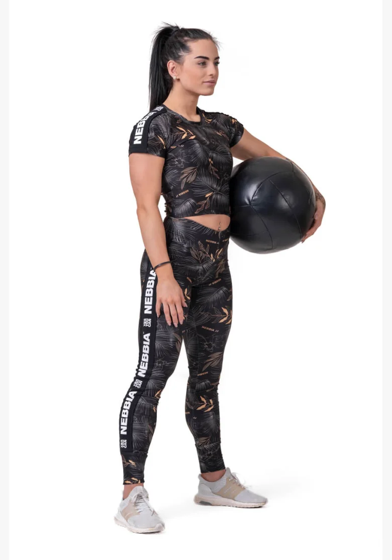 NEBBIA • Crop Top Active Nero • NEBBIAshop.it