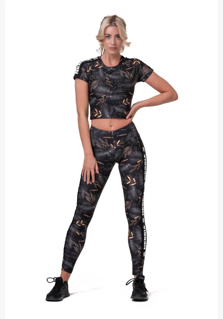 NEBBIA • Crop Top Active Nero • NEBBIAshop.it