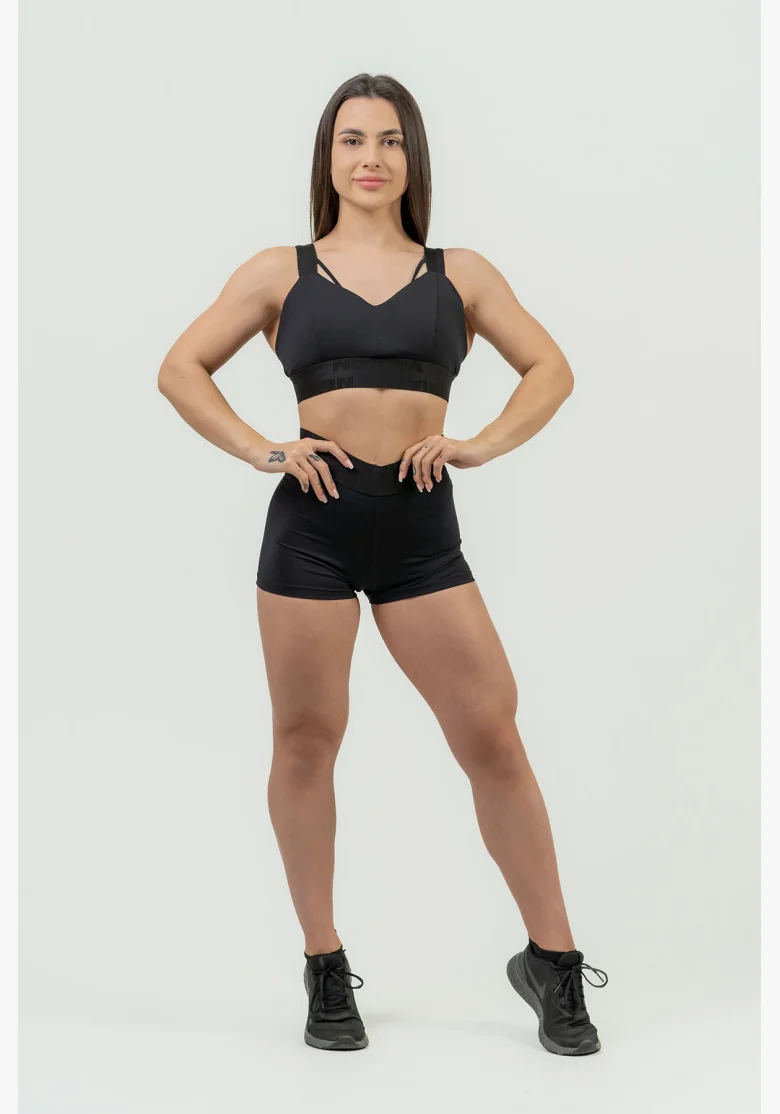 NEBBIA • Pantaloni corti compressivi da donna con vita alta INTENSE • NEBBIAshop.it