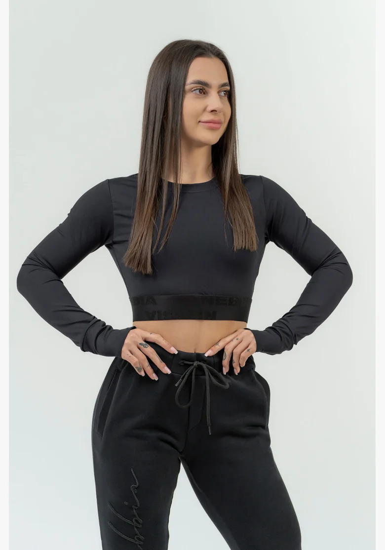 NEBBIA • Crop top da donna con maniche lunghe NEBBIA INTENSE Perform • NEBBIAshop.cz