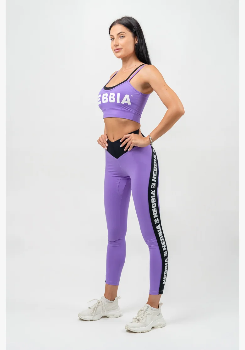 NEBBIA • Leggings con vita alta ICONIC lilla • Nebshop.it