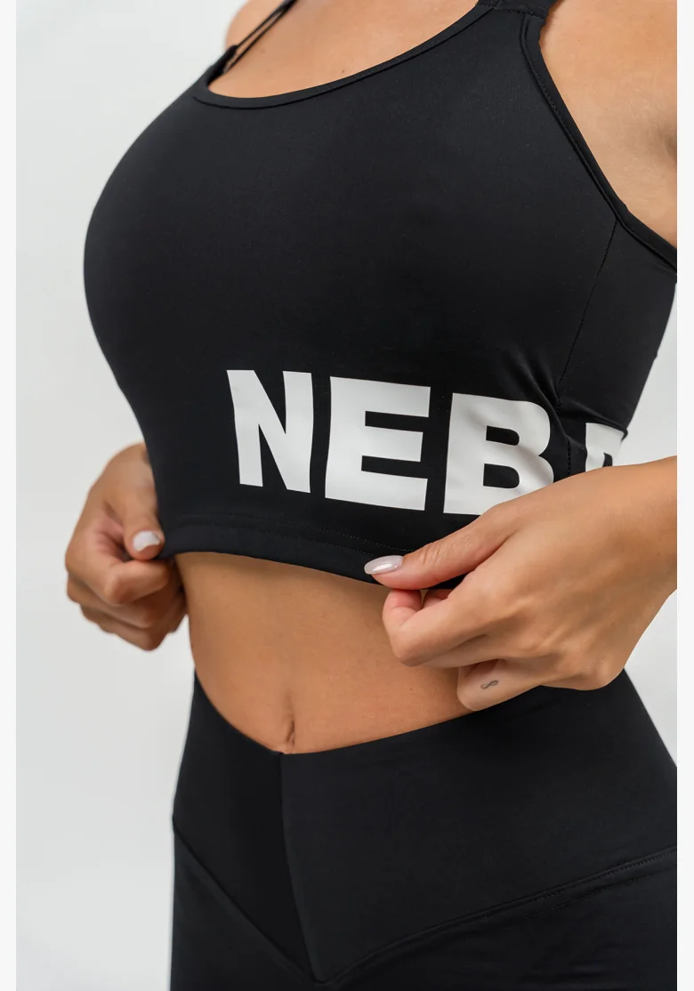 NEBBIA • Reggiseno sportivo rinforzato ad alta supporto GYM TIME nero • Nebshop.it