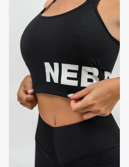 NEBBIA • Reggiseno sportivo rinforzato ad alta supporto GYM TIME nero • Nebshop.it