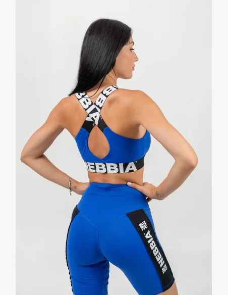 NEBBIA • Pantaloni da ciclismo a vita alta ICONIC blu • Nebshop.it