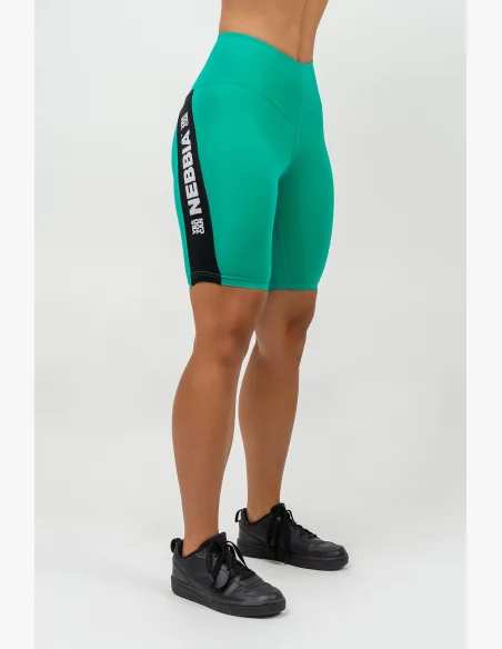 NEBBIA • Pantaloni ciclismo a vita alta ICONIC verde • Nebshop.cz