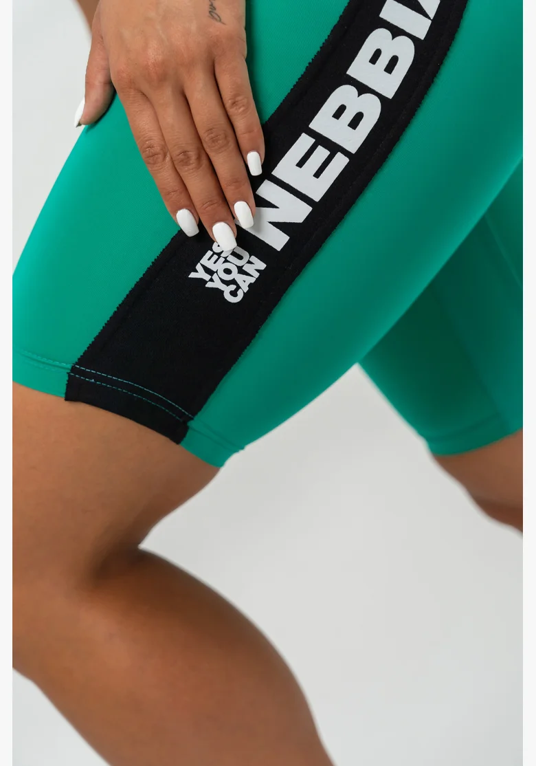 NEBBIA • Pantaloni ciclismo a vita alta ICONIC verde • Nebshop.cz