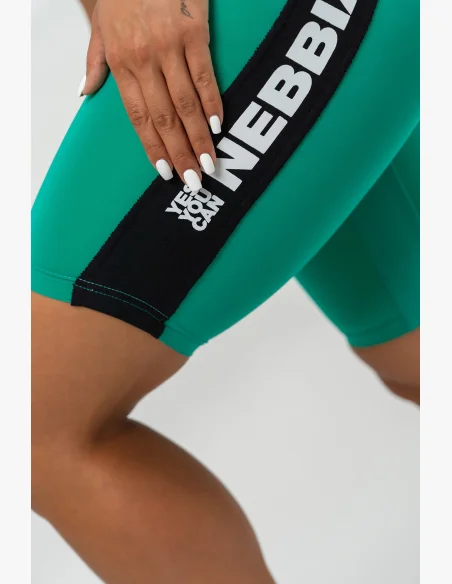NEBBIA • Pantaloni ciclismo a vita alta ICONIC verde • Nebshop.cz
