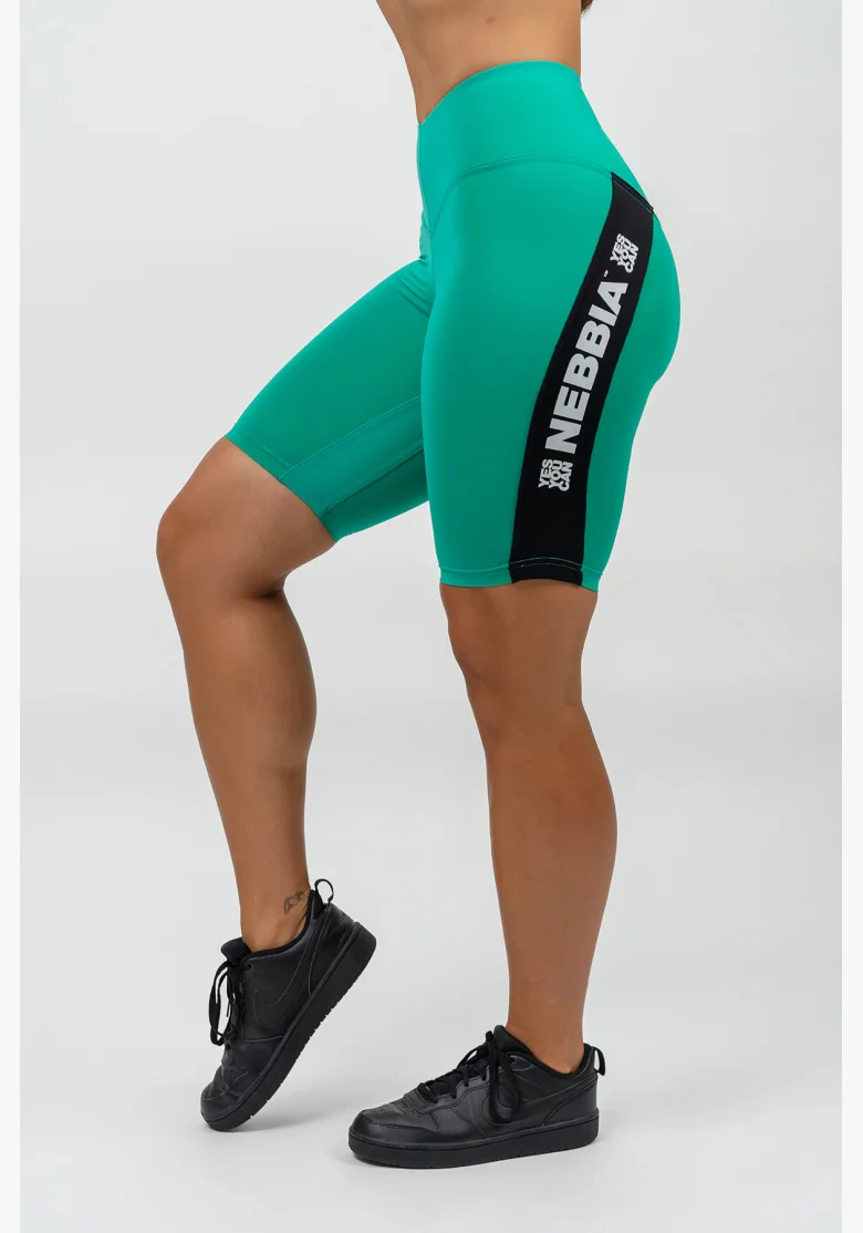 NEBBIA • Pantaloni ciclismo a vita alta ICONIC verde • Nebshop.cz