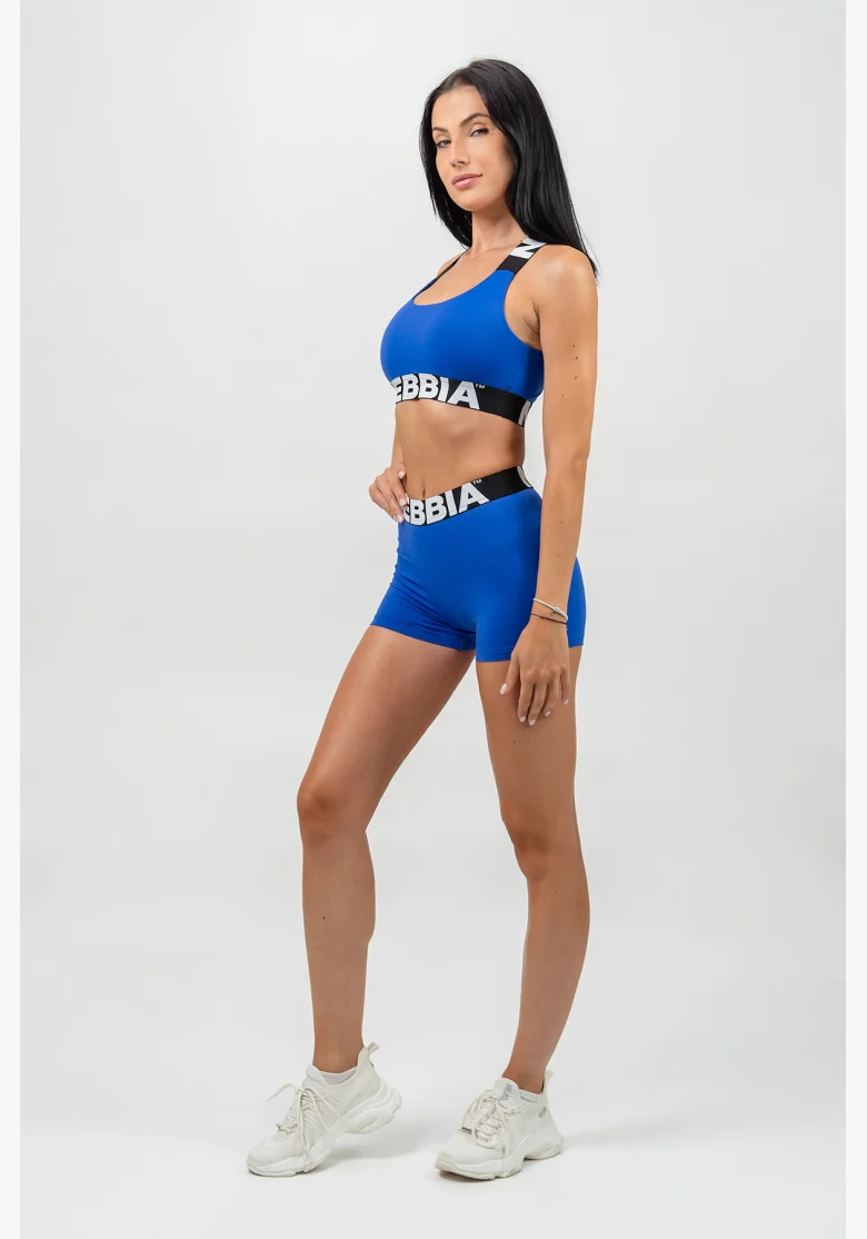 NEBBIA • Pantaloni fitness a vita alta GLUTE PUMP blu • Nebshop.cz