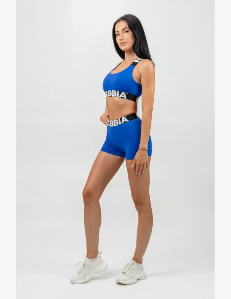 NEBBIA • Pantaloni fitness a vita alta GLUTE PUMP blu • Nebshop.cz