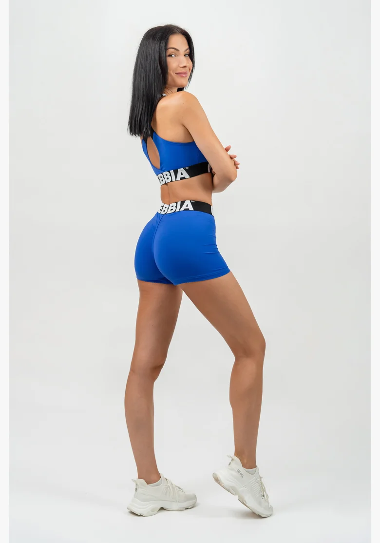 NEBBIA • Pantaloni fitness a vita alta GLUTE PUMP blu • Nebshop.cz