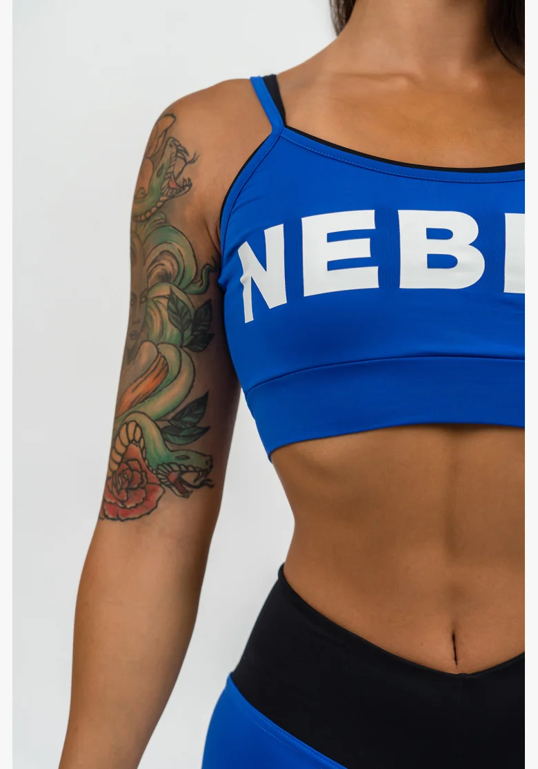 NEBBIA • Reggiseno sportivo a doppio strato FLEX blu • Nebshop.cz
