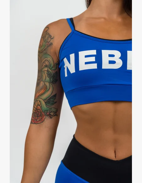 NEBBIA • Reggiseno sportivo a doppio strato FLEX blu • Nebshop.cz