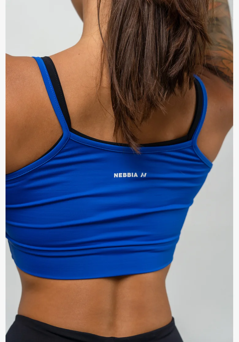 NEBBIA • Reggiseno sportivo a doppio strato FLEX blu • Nebshop.cz