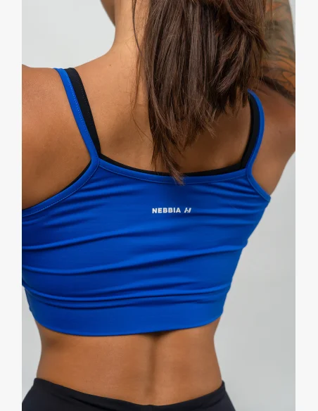 NEBBIA • Reggiseno sportivo a doppio strato FLEX blu • Nebshop.cz