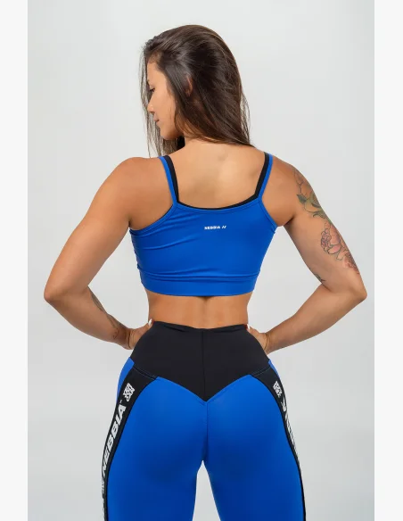 NEBBIA • Reggiseno sportivo a doppio strato FLEX blu • Nebshop.cz