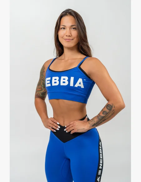 NEBBIA • Reggiseno sportivo a doppio strato FLEX blu • Nebshop.cz