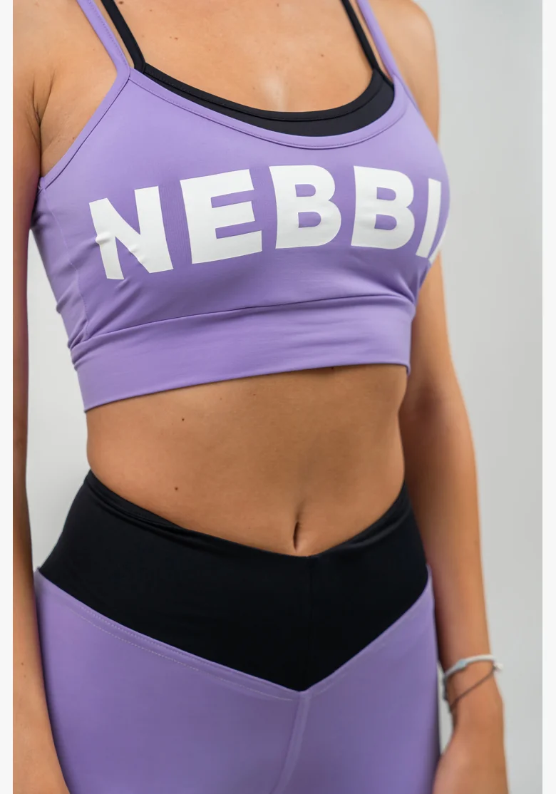 NEBBIA • Reggiseno sportivo a doppio strato FLEX lilla • Nebshop.it