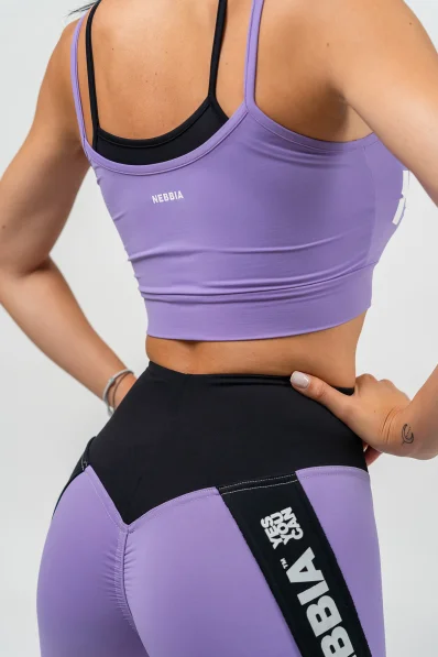 NEBBIA • Reggiseno sportivo a doppio strato FLEX lilla • Nebshop.it 2
