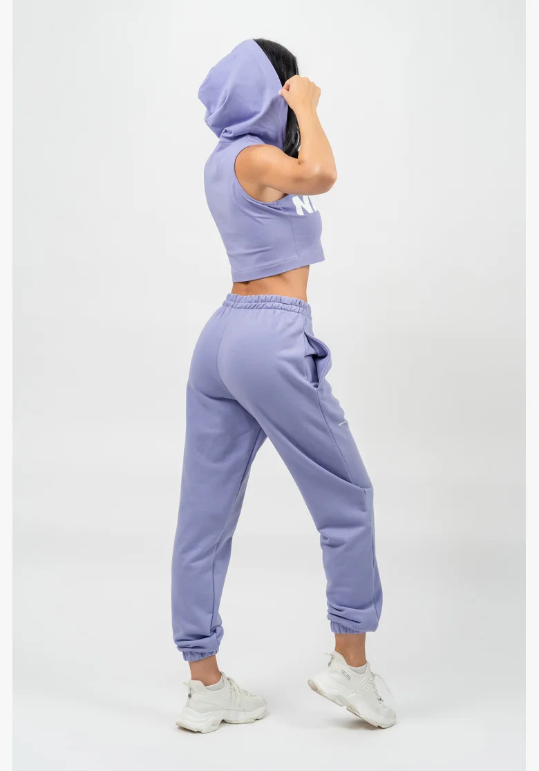 NEBBIA • Pantaloni sportivi larghi GYM TIME viola • Nebshop.it