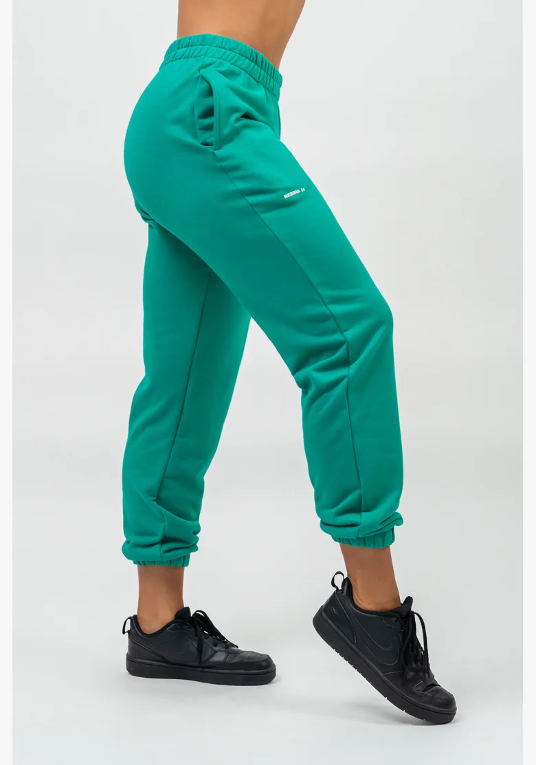 NEBBIA • Pantaloni sportivi larghi GYM TIME verde • Nebshop.it