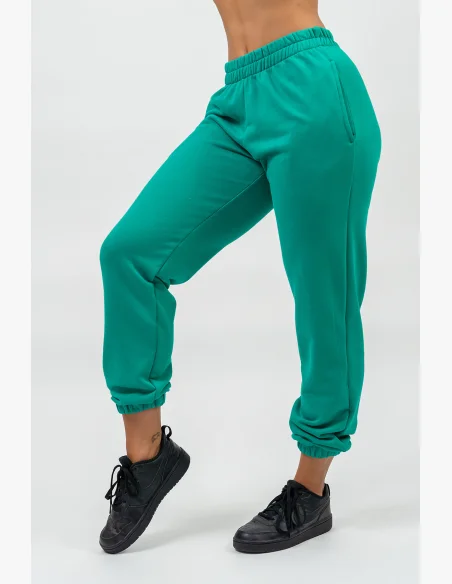NEBBIA • Pantaloni sportivi larghi GYM TIME verde • Nebshop.it