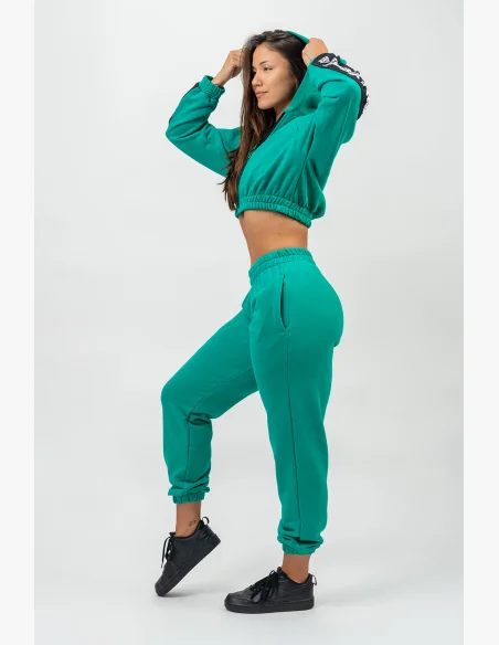 NEBBIA • Pantaloni sportivi larghi GYM TIME verde • Nebshop.it