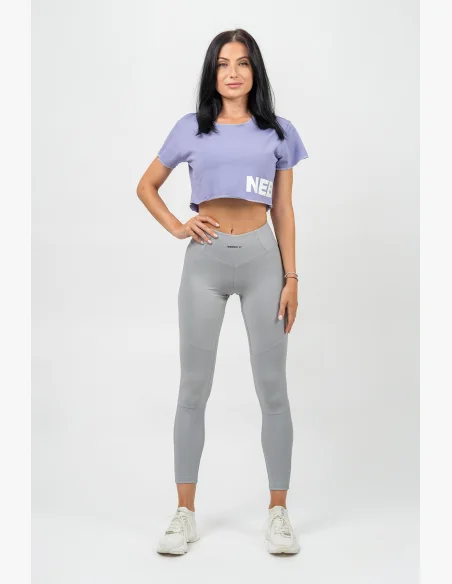 NEBBIA • Top corto t-shirt POWERHOUSE viola • Nebshop.cz