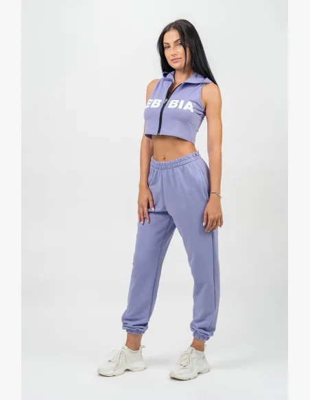 NEBBIA • Top senza maniche MUSCLE MOMMY viola • Nebshop.cz