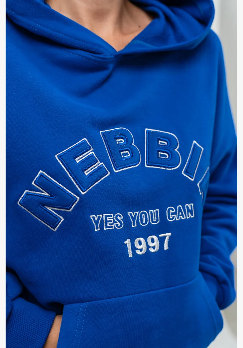 NEBBIA • Felpa oversize con cappuccio GYM RAT blu • Nebshop.cz