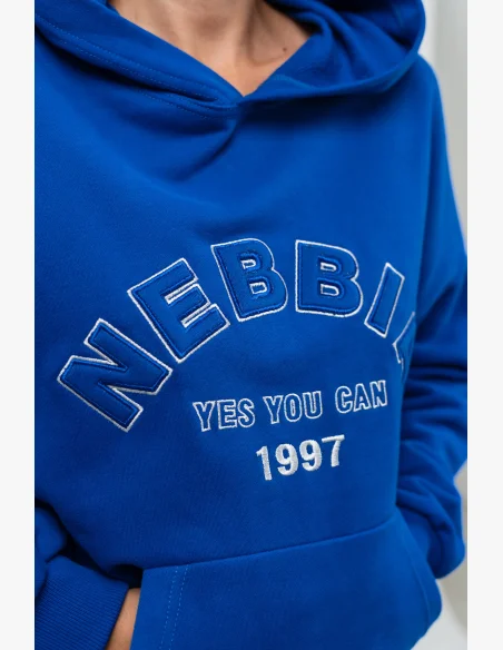 NEBBIA • Felpa oversize con cappuccio GYM RAT blu • Nebshop.cz