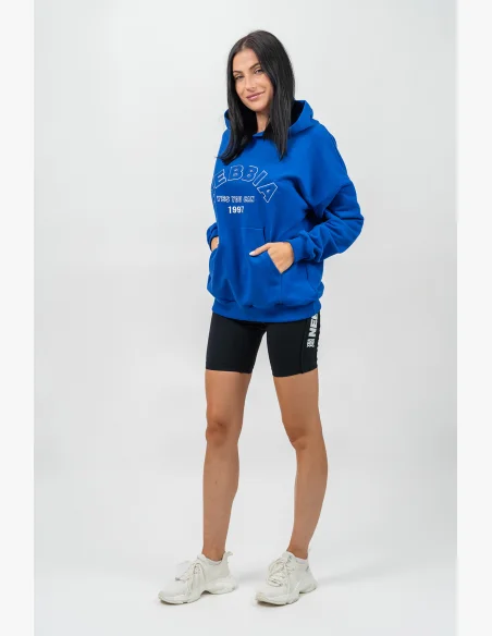 NEBBIA • Felpa oversize con cappuccio GYM RAT blu • Nebshop.cz