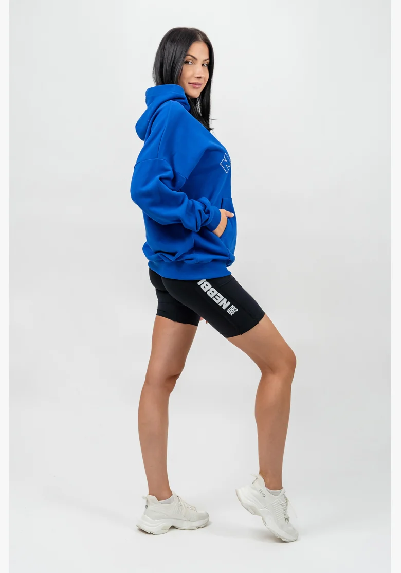 NEBBIA • Felpa oversize con cappuccio GYM RAT blu • Nebshop.cz
