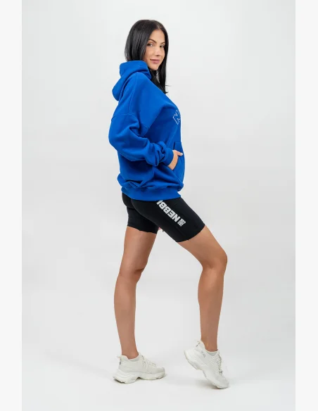 NEBBIA • Felpa oversize con cappuccio GYM RAT blu • Nebshop.cz