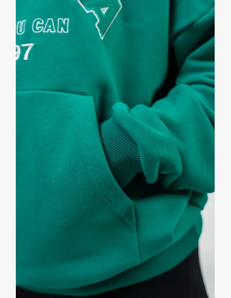 NEBBIA • Felpa oversize con cappuccio GYM RAT verde • Nebshop.cz