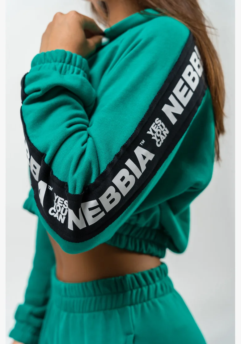 NEBBIA • Felpa con cappuccio ICONIC verde • Nebshop.it